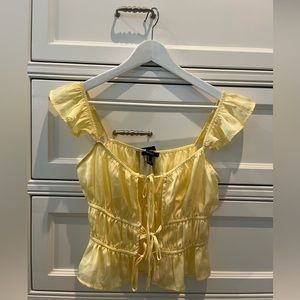 Yellow tank top blouse